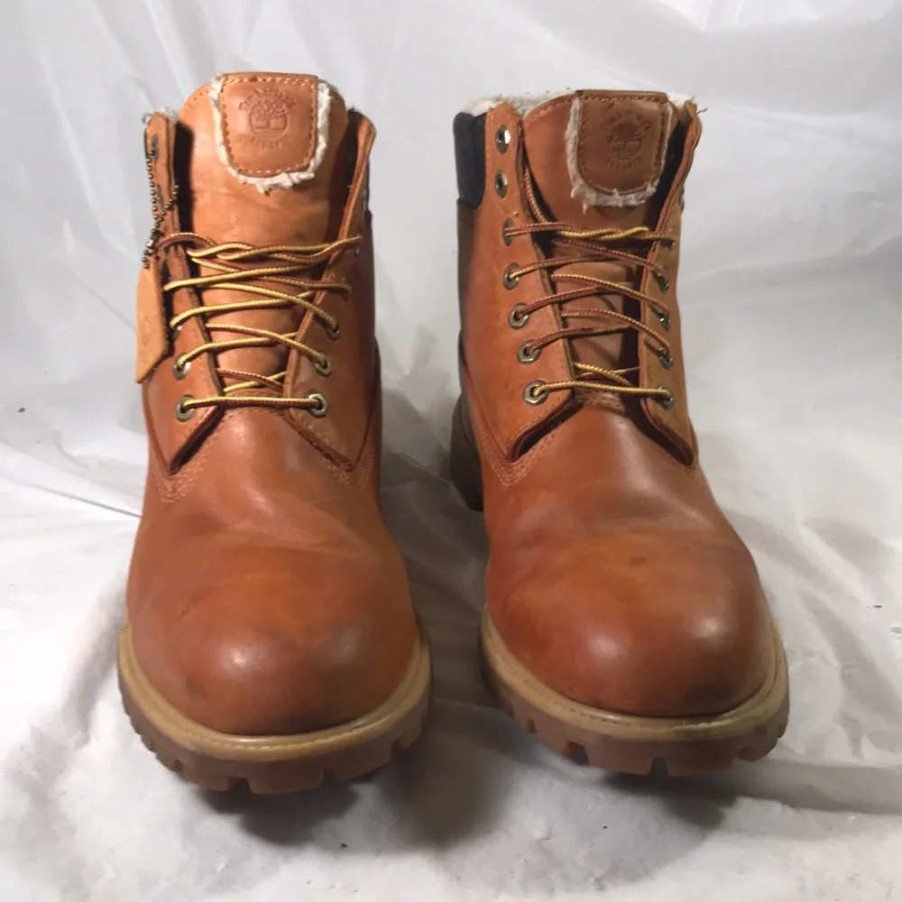Timberland Mens Classic 6” Fur Lined Waterproof Wheat Nubuck/Fleece 6065R Boots